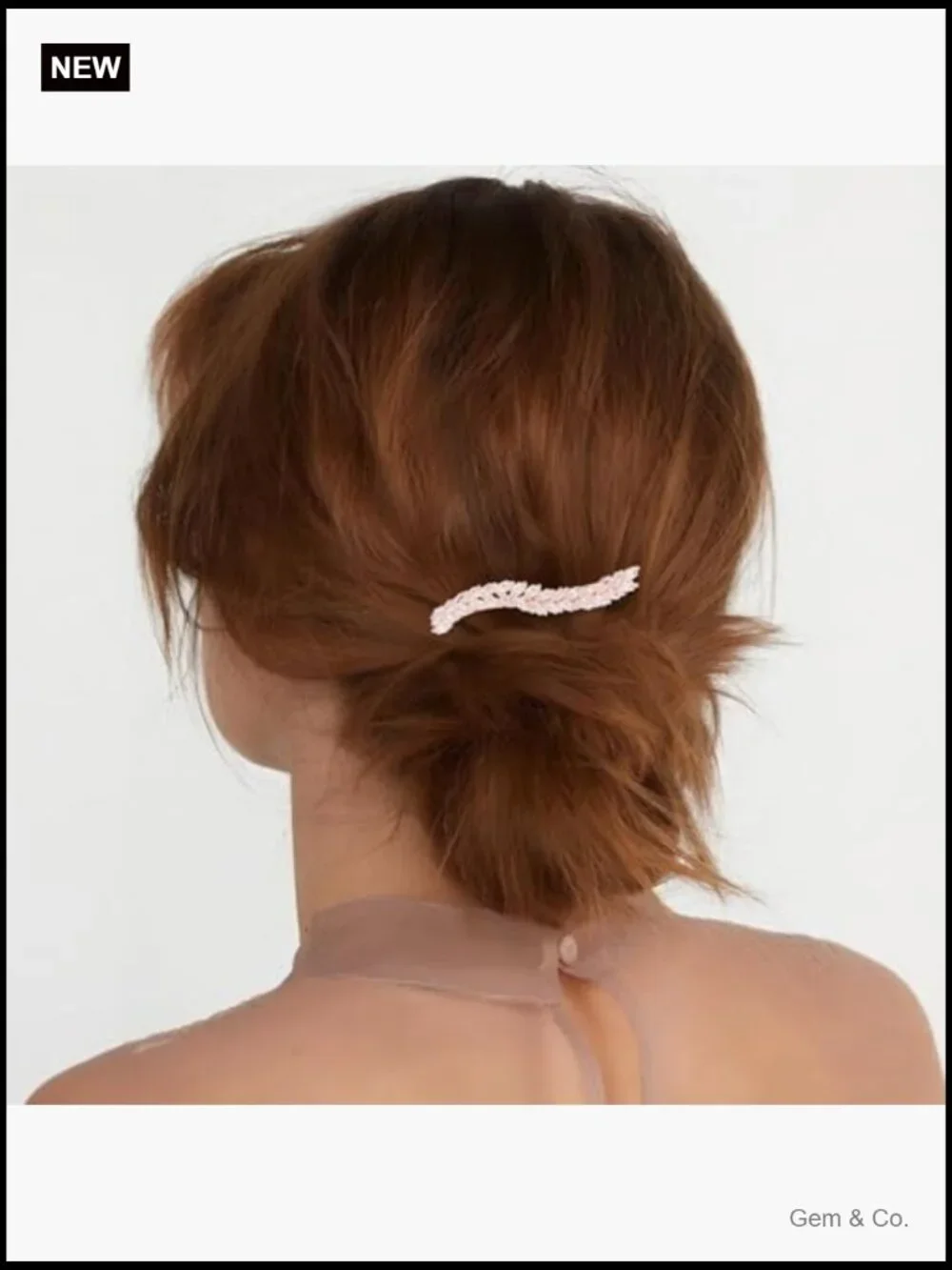 Wheat Design Rhinestone Hair Barrettes for Women Set of 2